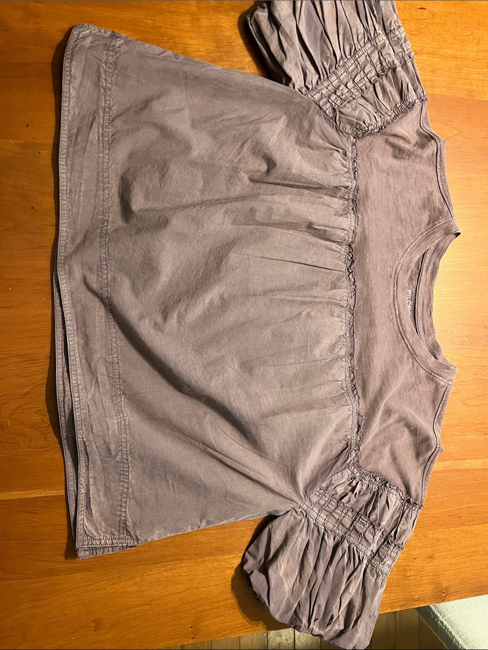 Pilcro Dusty Mauve Puff-Sleeve Top